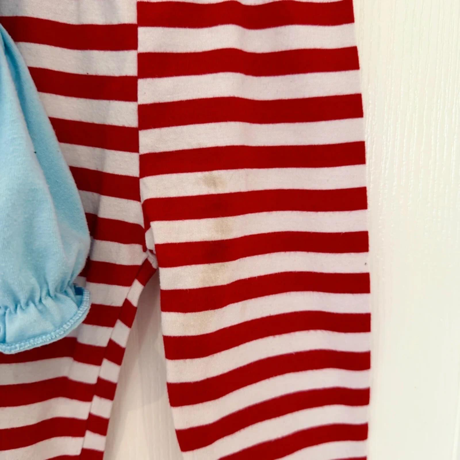Baby Girl 6-9 months Blue Red 2 Piece Christmas Outfit (60 79)