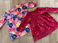 Baby Girl 6-9 months F&F Set of 2 Bright Colourful Long Sleeve Dresses