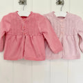 Baby Girl 6-9 months George Set 2 Fancy Knit Pink Cardigans (50 30)