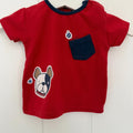 Baby Boy 1-2 months Mayoral Red Dog Themed T-shirt (57 17)