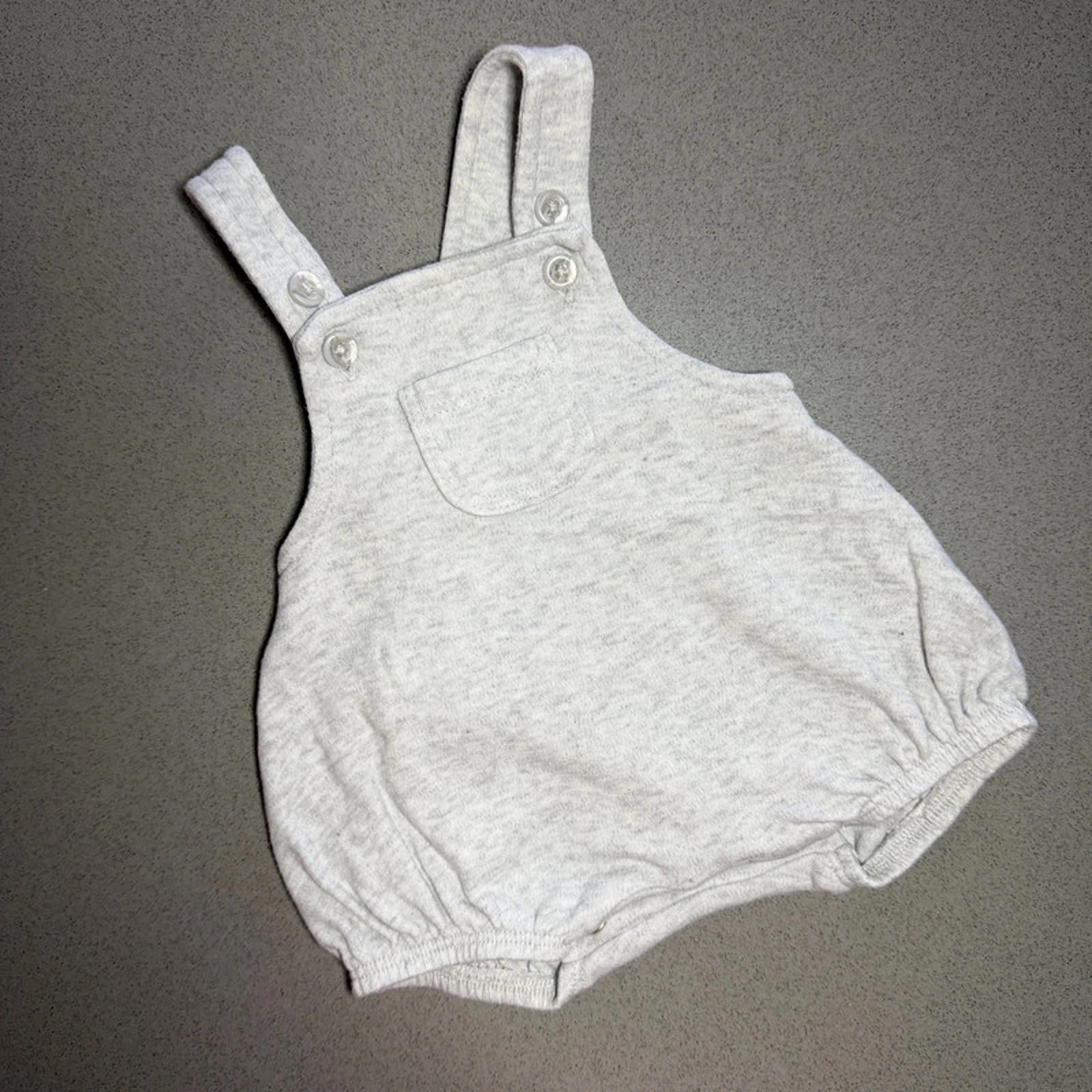 Baby Boy Newborn F&F Grey Short Jersey Dungarees (55 26)