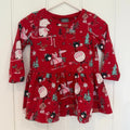 Baby Girl 6-9 months Next Red Christmas Themed Long Sleeve Dress (39 15)