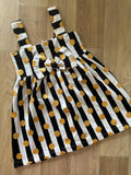 Young Girl 3 years Rorychen Sleeveless Dress With Bow Stripes & Spots (21 08)
