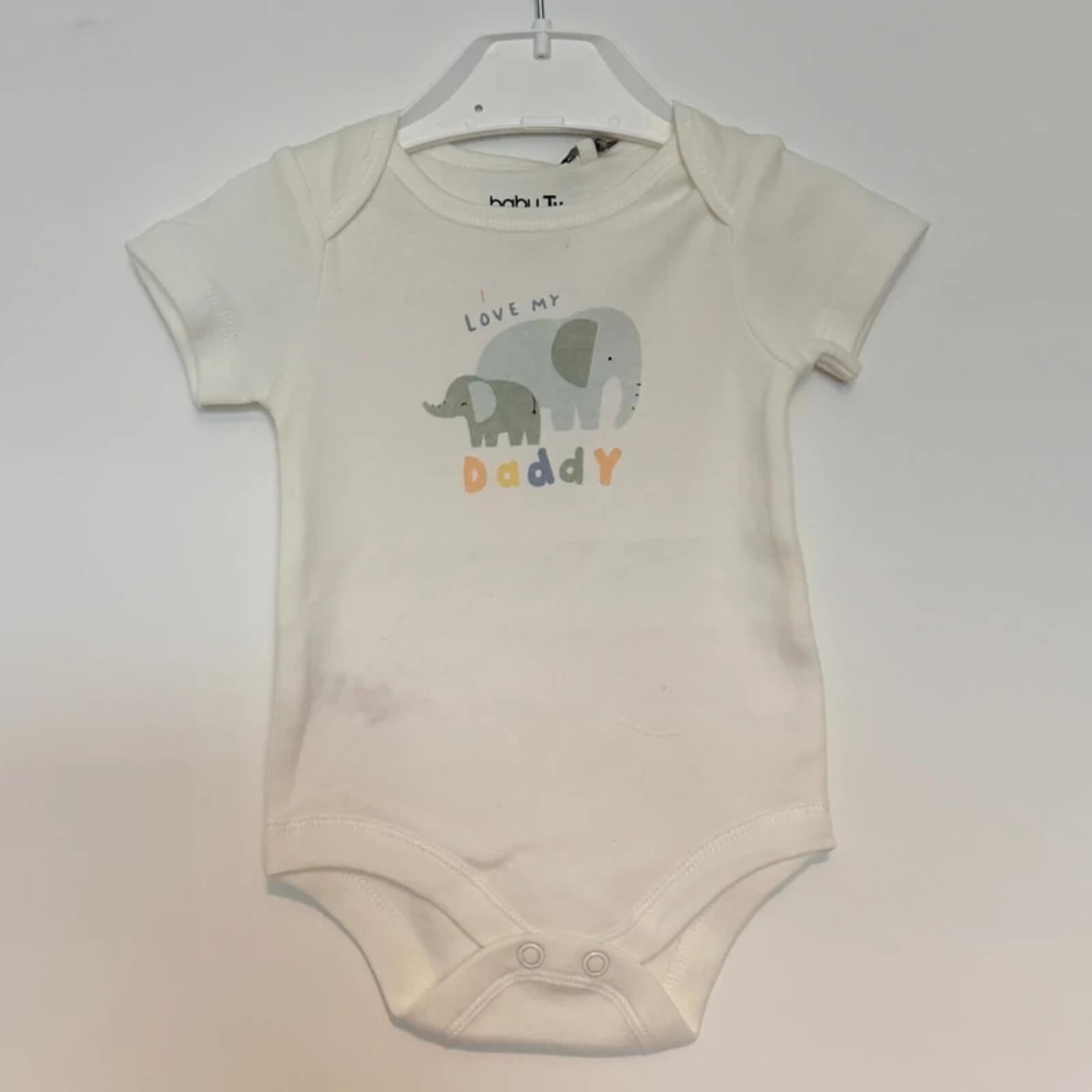 Baby Girl 1 month 4.5 kg TU I Love My Daddy Short Sleeve Bodysuit BNWT (39 08)