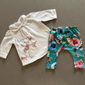 Baby Girl 0-3 months Next Collared Birds Flowers Outfit (23 08)