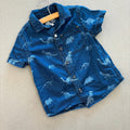 Baby  Boy 12-18 months F&F Blue Denim Collared Shirt with Dinosaur Theme (16 28)