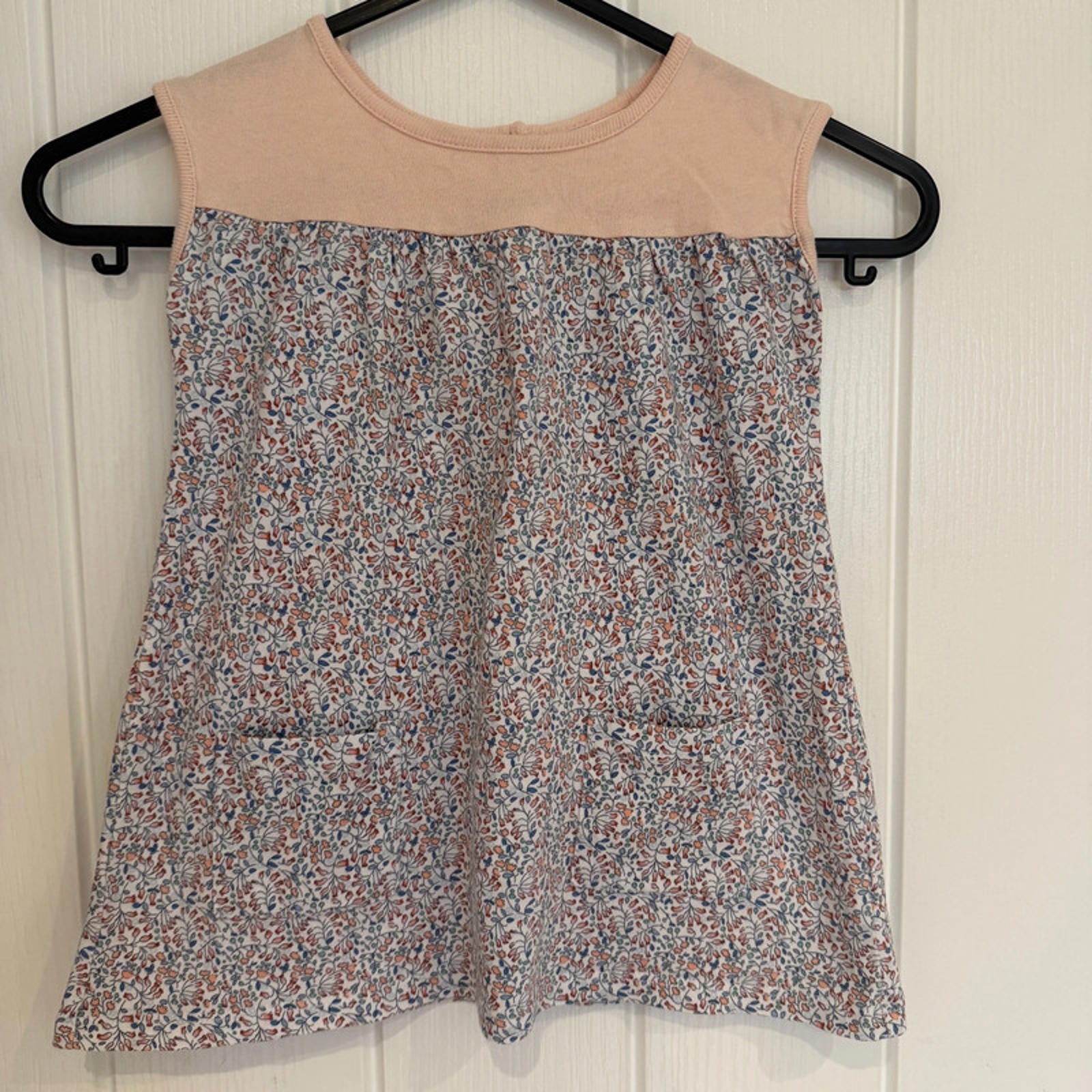 Baby Girl 6-9 months Next Pink Blue Floral Sleeveless Summer Dress (28 29)