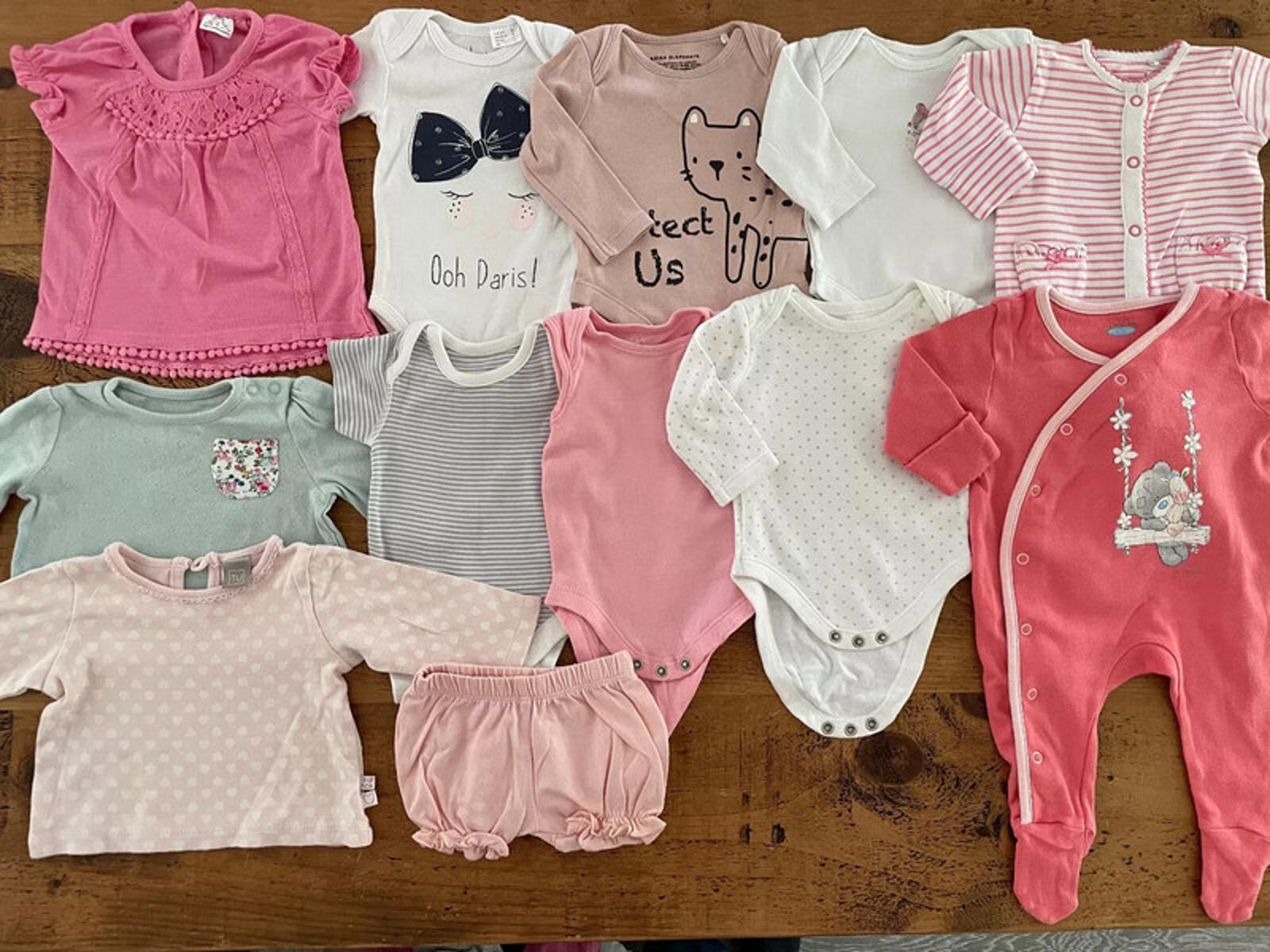 Baby Girl 1 month 12 Piece Bundle M&S Tu F&F Primark Earlydays  (46 24 53)