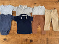 Baby Boy 4-6 months H&M Bundle Long Sleeve Bodysuits Polo Shirts Trousers (3921)