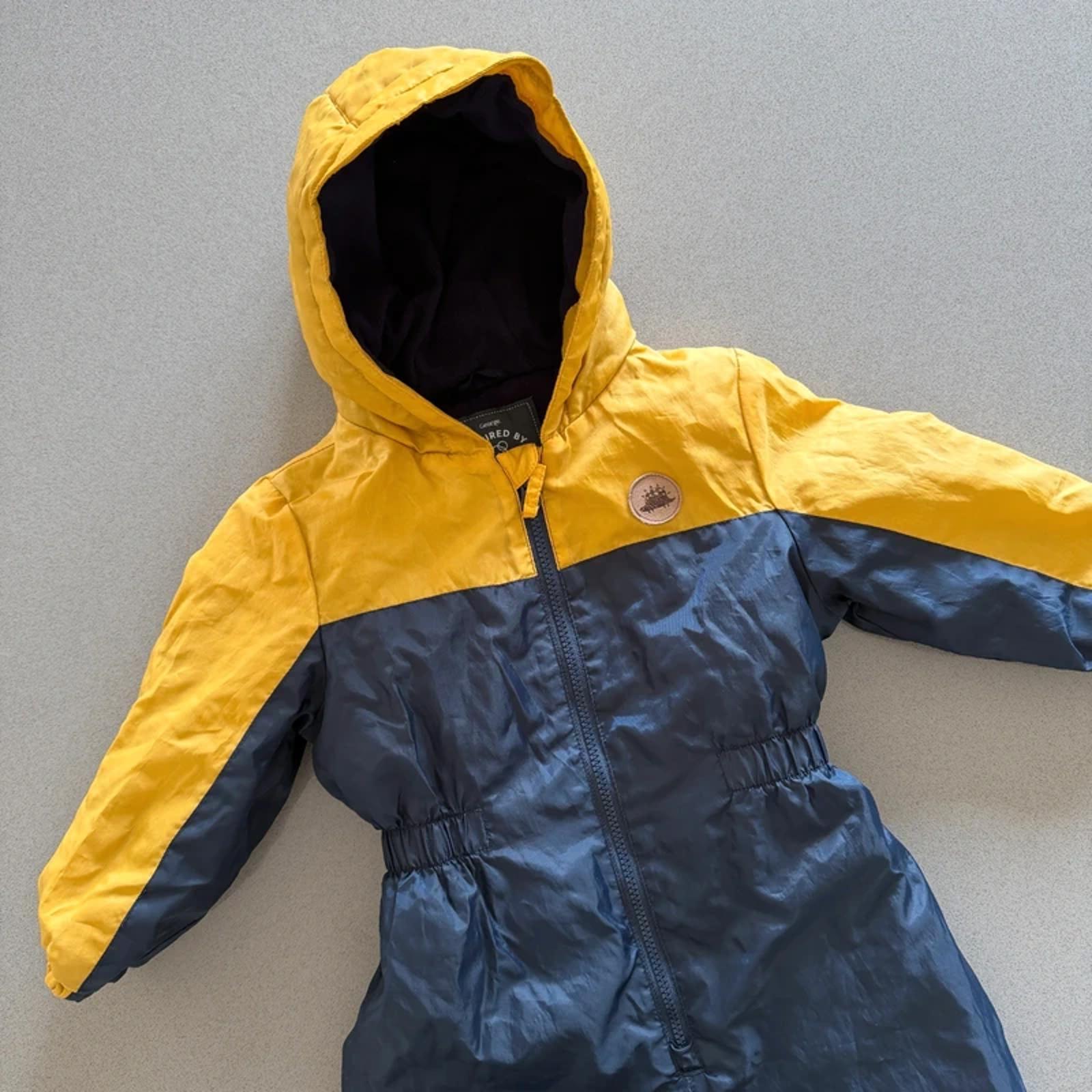 Boy age 2-3 years George Blue Yellow Hooded Snow Suit All in One (31 25)