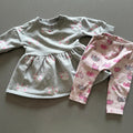 Baby Girl 3-6 months Blue Zoo 2 Piece Cat Tunic & Leggings Outfit (35 31)