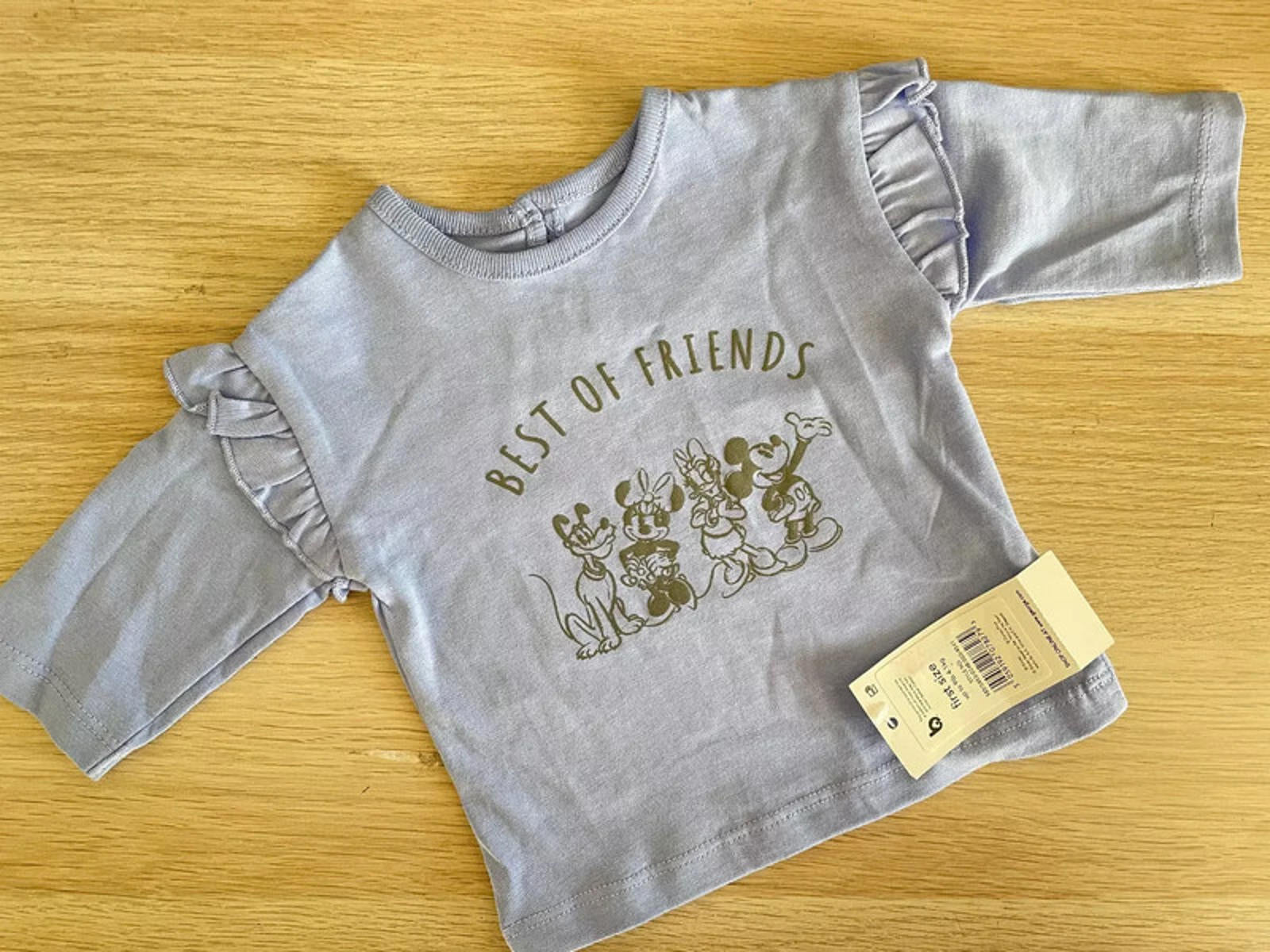 Baby Girl First Size 4.1 Kg Disney Best Friends Blue Long Sleeve Top (33 32)