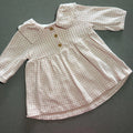 Baby Girl 0-3 months George Pink Checked Collared Warm Dress (32 01)