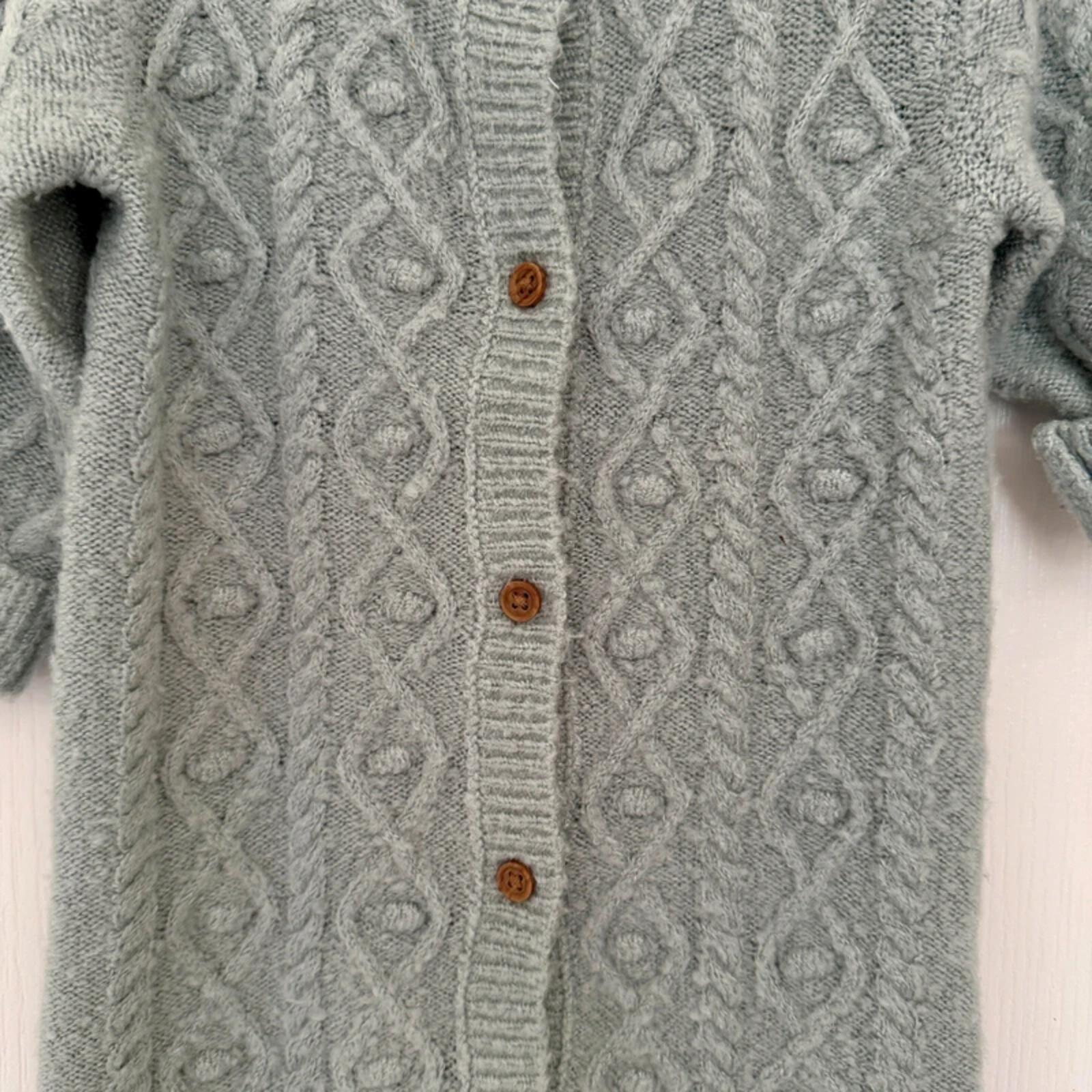 Baby Girl 3-6 months Marks and Spencer Teal Cable Knit Romper (56 06)