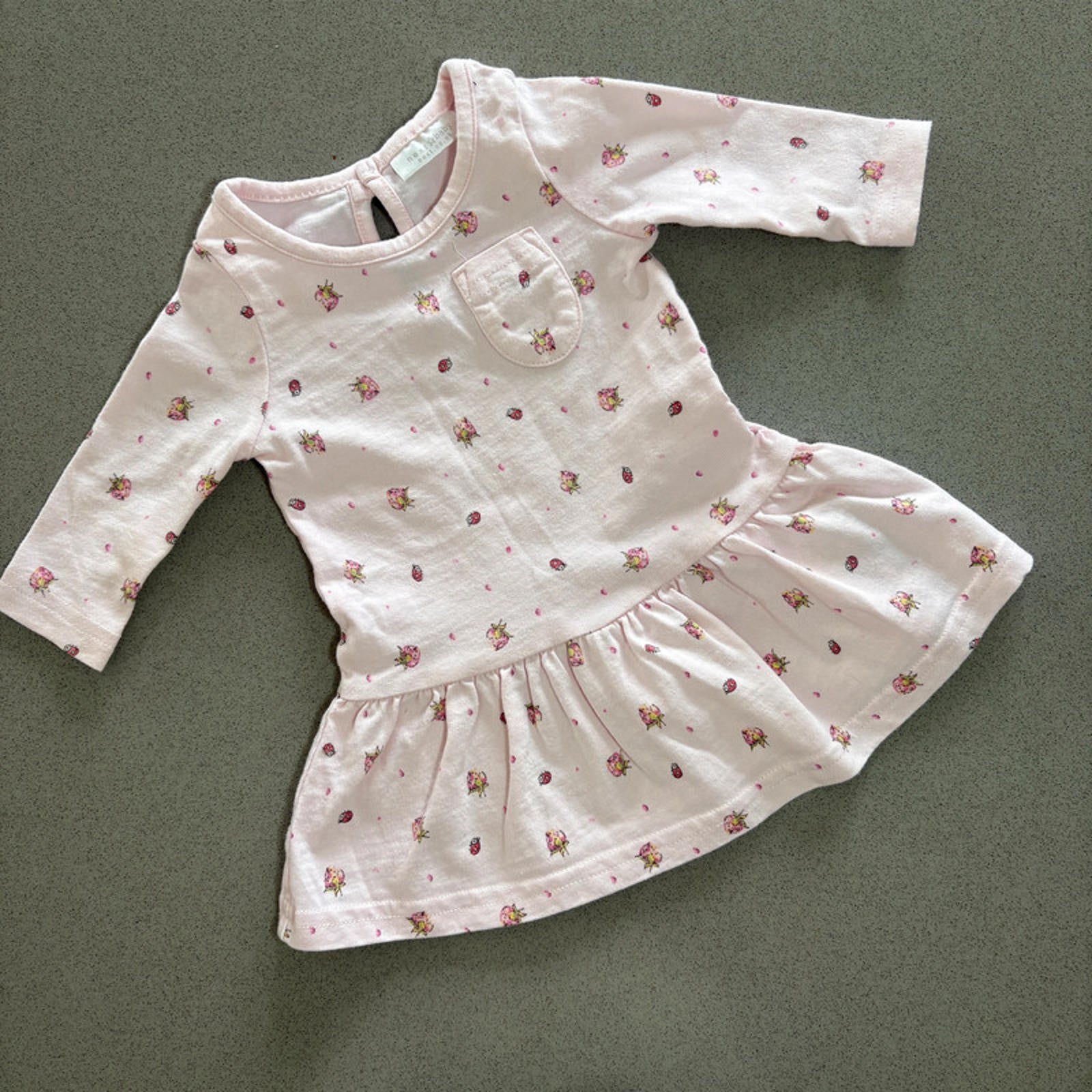 Baby Girl First Size 3.4 kg Next Pink Long Sleeve Jersey Dress (19 16)