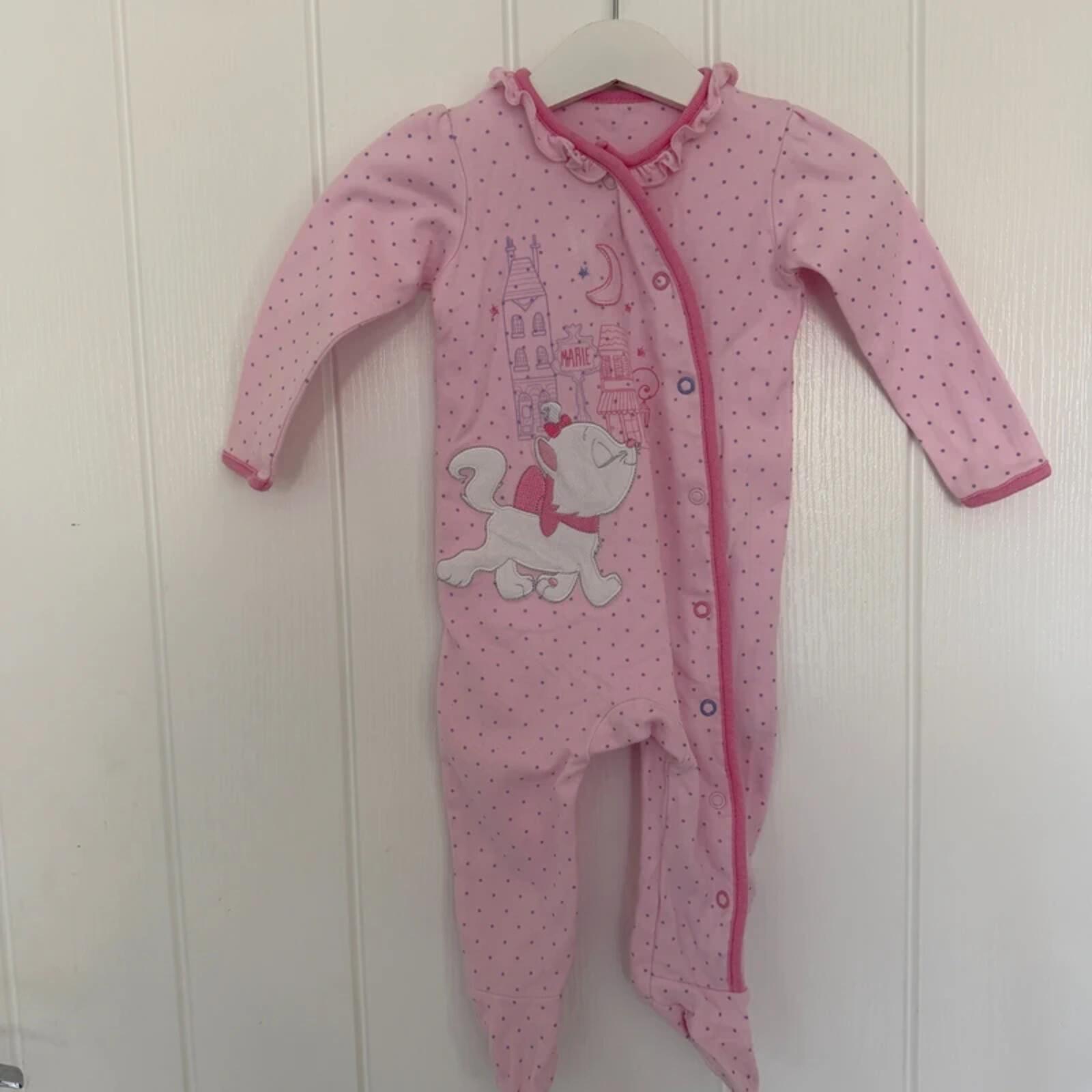 Baby Girl 6-9 months Disney Marie George Pink Babygrow (21 30)