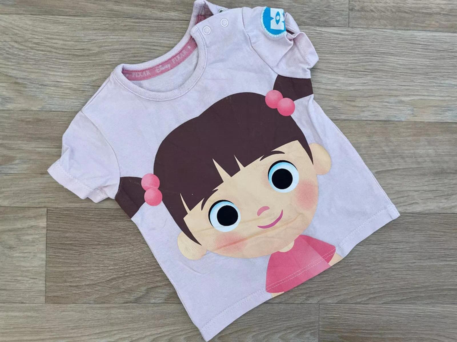 Baby Girl 0-3 months Disney Monsters Inc Pink Short Sleeve T-Shirt