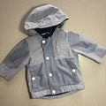 Baby Boy 3-6 months Next Blue Fleece Lined Hooded Coat Jacket Raincoat (54 x)