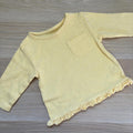 Baby Girl 0-3 months George Yellow Long Sleeve T-shirt with Ruffles (15 22)
