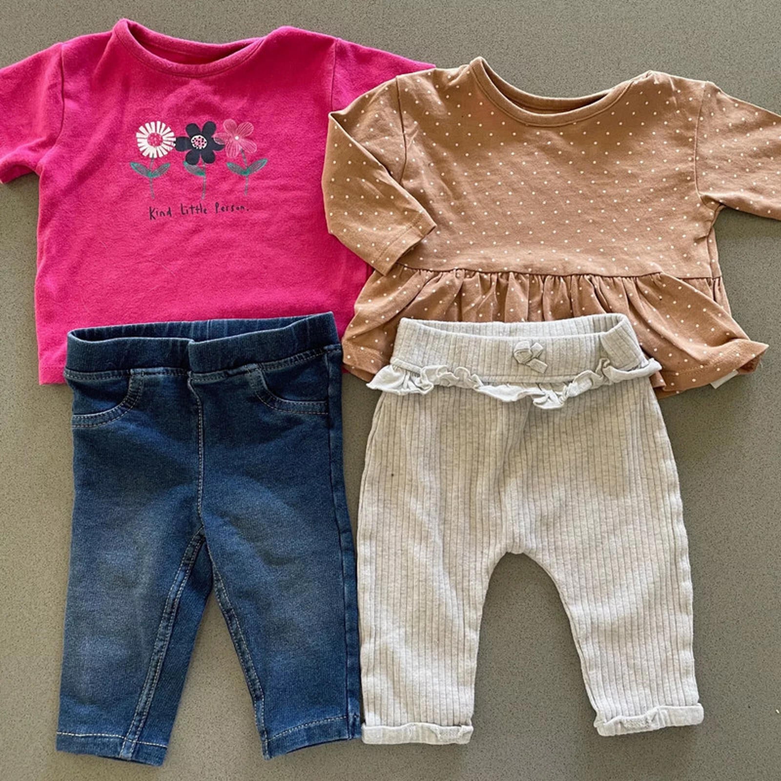 Baby Girl 0-3 months George Leggings Jeggings  Tops Casual Small Bundle (44 35)