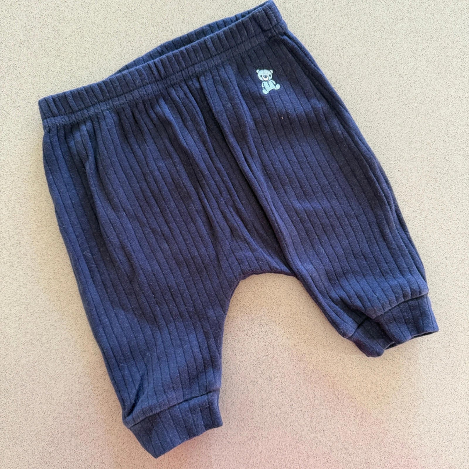 Baby Boy 1 month 4.5 kg Nutmeg Blue Ribbed Leggings (55 04)