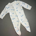 Baby Boy Newborn Primark White Blue Dinosaur Sleepsuit Babygrow (55 24)