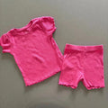 Baby Girl 18-24 months Primark Bright Pink 2 Piece Ribbed Skinny Outfit (17 11)