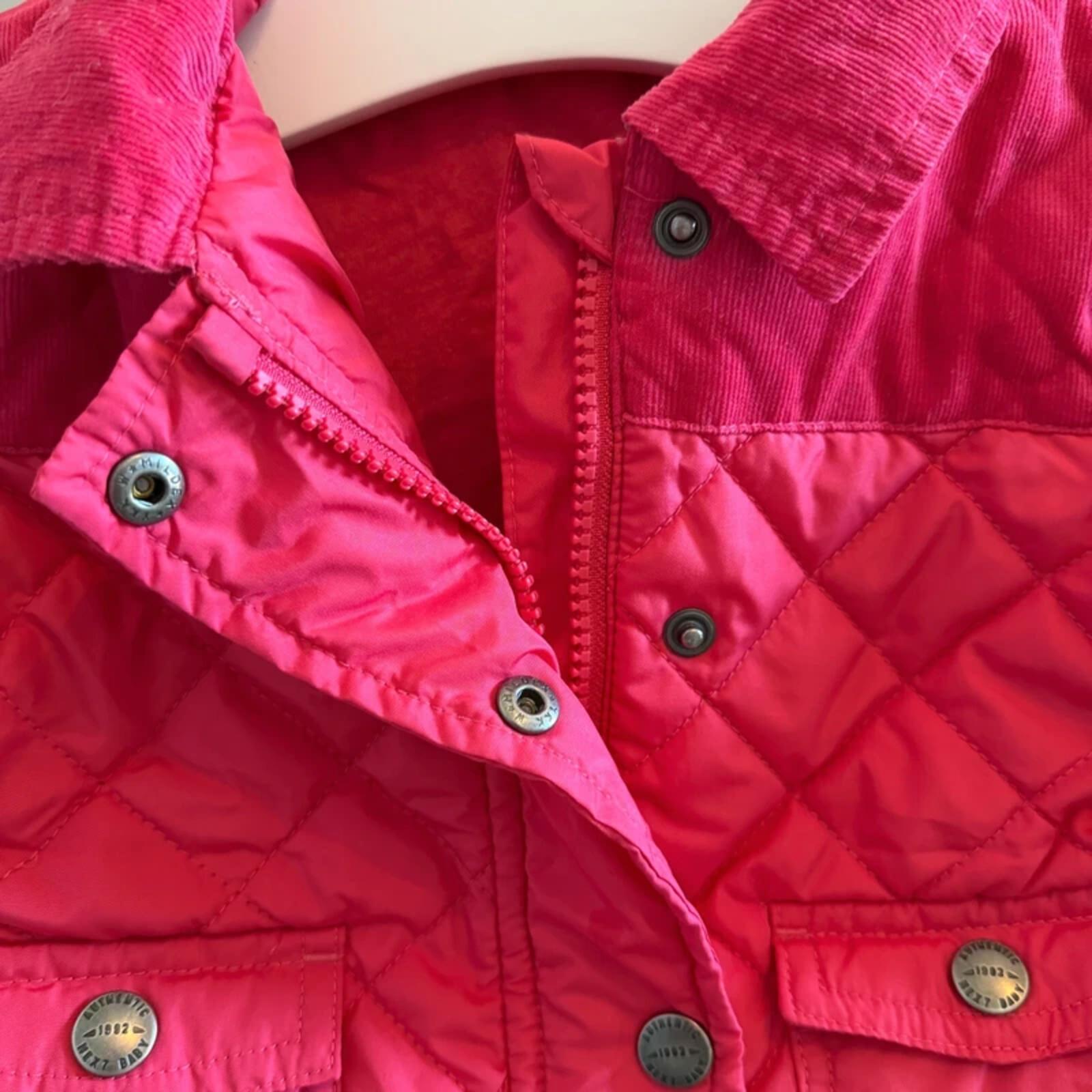 Baby Girl 9-12 months Next Pink Quilted Collared Jacket Coat (32 05)