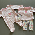 Baby Girl 0-3 months Babe Bonito 4 Piece Pink Cats Set (44 29)