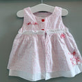 Baby Girl 3-6 months Coco White Pink Summer Sleeveless Dress (37 04)