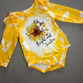 Baby Girl 9-12 months Shein Yellow Sunflower Bodysuit with Ruffles (60 25)