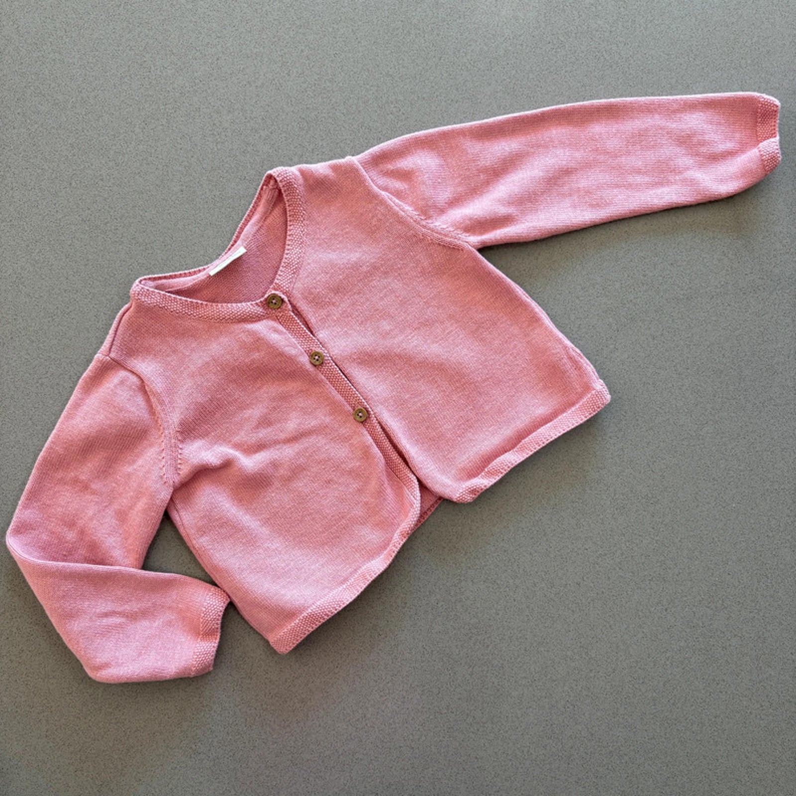 Baby Girl 12-18 months Next Pink Round Neck Cardigan (22 06)