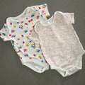 Baby Girl 3-6 months Mothercare 2 Short Sleeve Bodysuits (24 03)