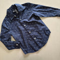 Boy age 5-6 years Nautica Blue Long Sleeve Collared Shirt (23 14)